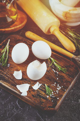 Ingredients for pie, bread or pasta