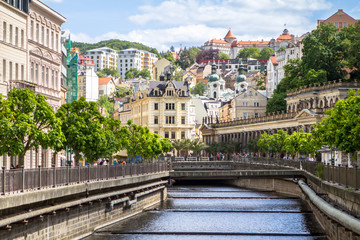 Beautiful buildings of Karlovy Vary, Czech Republic