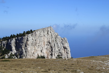 The south coast of Crimea. View to the top of Ai-Petri mountain, Crimea
