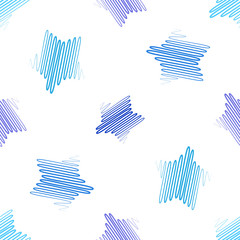 Doodle stars vector seamless pattern