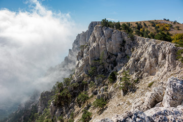The south coast of Crimea. At the top of the Ai-Petri mountain, Crimea
