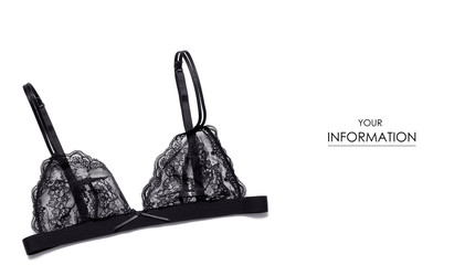 Black bra lace pattern