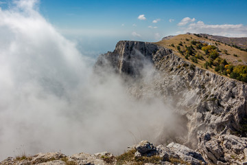 The south coast of Crimea. At the top of the Ai-Petri mountain, Crimea
