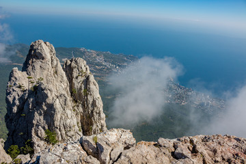 The south coast of Crimea. Battlements of Mount Ai-Petri, Crimea
