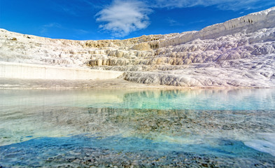 Pamukkale, which hosts thousands of local and foreign tourists every year, admires visitors with its unique image. 