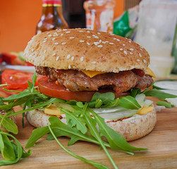 Preparation of juicy and tasty hamburger
