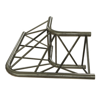 Metal truss girder element. 3d render isolated on white