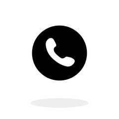 Call icon, telephone symbol, vector illustration flat design graphic