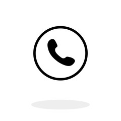 Call icon, telephone symbol, vector illustration flat design graphic