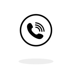 Call icon, telephone symbol, vector illustration flat design graphic