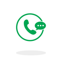 Call icon, telephone symbol, vector illustration flat design graphic