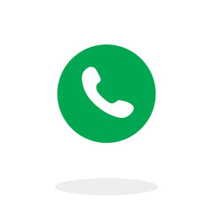 Call icon, telephone symbol, vector illustration flat design graphic