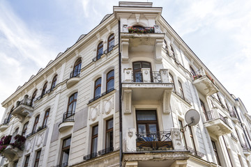 Zamosc - Renaissance city in Central Europe.Building called  "Centralka" or Central house.