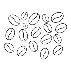 Coffee bean icon, drink symbol, vector illustration flat design graphic