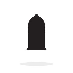 Condom icon, safety symbol, vector illustration flat design graphic