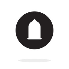 Condom icon, safety symbol, vector illustration flat design graphic