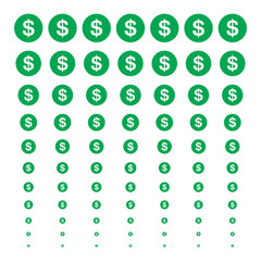 Dollar icon, money symbol, vector illustration flat design graphic