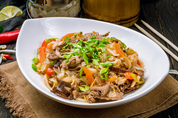 Vietnamese noodles with beef