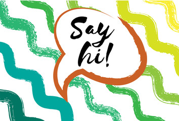 Summer Card, Party Invitation, Tag, Memory Card Design. Watercolor Sailor Stripes with Lettering Quote Text. Adventure Mood, Holiday, Traveling, Ads Design, Sale, Offer, Discount Summer Card or Tag