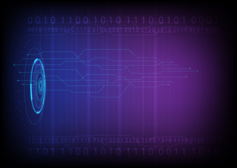 Abstract digital and technology background with binary code lines that can use for business presentation.