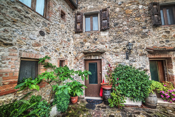 Fototapeta na wymiar rustic corner in Monteriggioni
