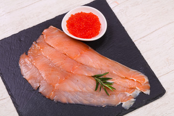 Salted salmon fillet