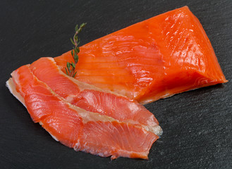 Raw trout fillet
