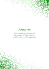 Green page corner design template for brochure, invitation