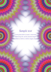 Abstract colorful page border fractal ornament design