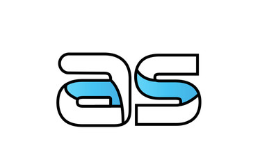 black blue alphabet letter as a s logo company icon design