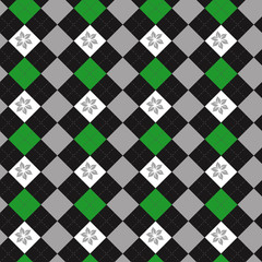 Seamless argyle pattern. Diamond shapes background. Vector