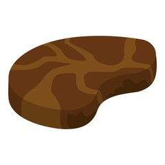 Cooking steak icon. Flat illustration of cooking steak vector icon for web