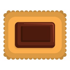 Butter biscuit icon. Flat illustration of butter biscuit vector icon for web