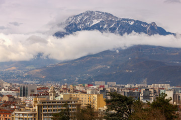 Grenoble. Aerial view of the city.