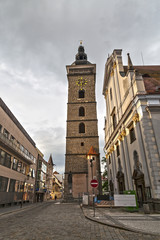 Fototapeta na wymiar Черная башня и Собор Святого Николая
