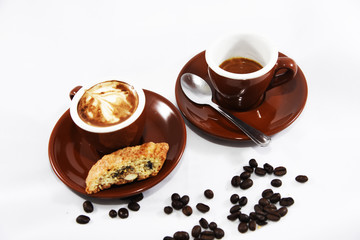 Kaffeespezialität - zwei Espresso