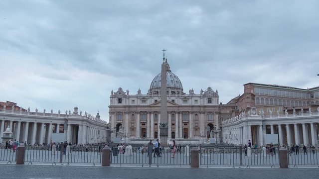 Timelapse of St. Peter's Basilica in Rome