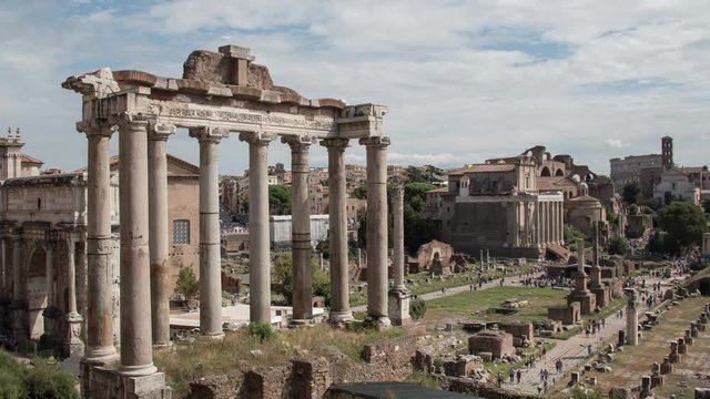 Timelapse of the Temple of Saturn in Rome