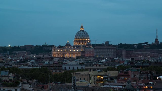 Day to night timelapse in Rome