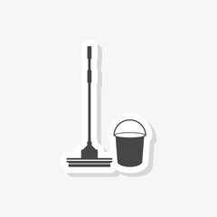 Cleaning sticker, Cleaning Icon, simple vector icon