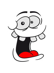 lachen gesicht verrückt crazy wahnsinnig blöd lustig grimasse albern cool comic cartoon clipart