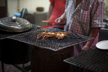 Fototapeta na wymiar seafood on the grill