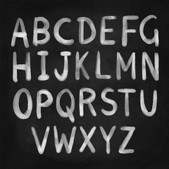 Hand drawn watercolor alphabet, font, letters