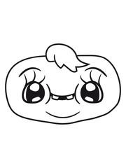 Fototapeta premium kopf süß niedlich gesicht grinsen verrückt wahnsinnig lustig cool comic cartoon clipart