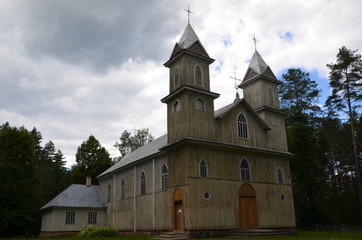Fototapeta premium St Virgin Mary, Permanent Globes, Church of the Rudnia, Lithuania