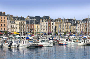 Port and town of Dieppe, a commune in the Seine-Maritime department in the Haute-Normandie region...