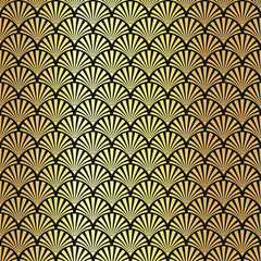 Fototapeta premium Seamless gold Art Deco pattern
