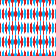 Obraz premium Seamless harlequin pattern background in red and blue.