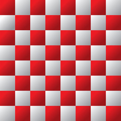 Fototapeta premium Seamless red and white padded upholstery vector pattern texture