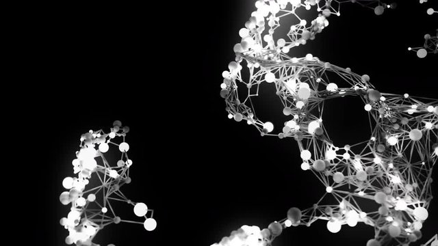 A Gowing Molcular Network. 4K UHD animation.